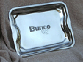 Bunco Serving Tray - Stainless steel with etched Bunco and Dice 010222B